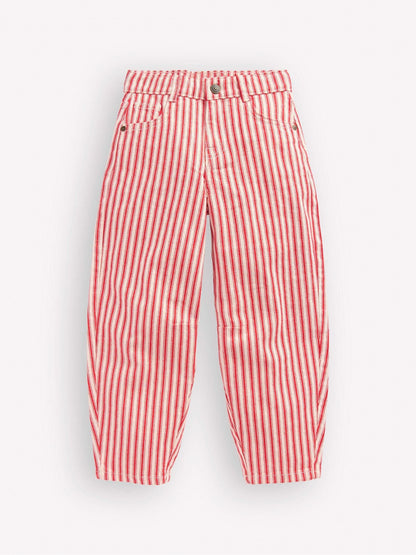 Boden Red Barrel Leg Jeans - Size 2-3 Years (92-98cm)