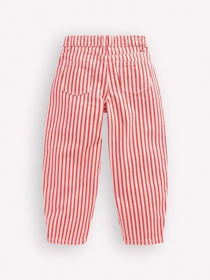 Boden Red Barrel Leg Jeans - Size 2-3 Years (92-98cm)