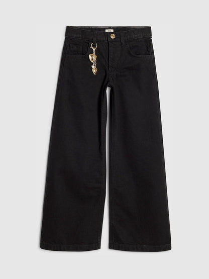 River Island Black Wide Fit Clean Jeans