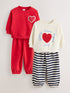 Red Sweatshirt and Barrel Trousers Set 2 Pack (3mths-7yrs) - Red / 12-18 Months (80-86cm)