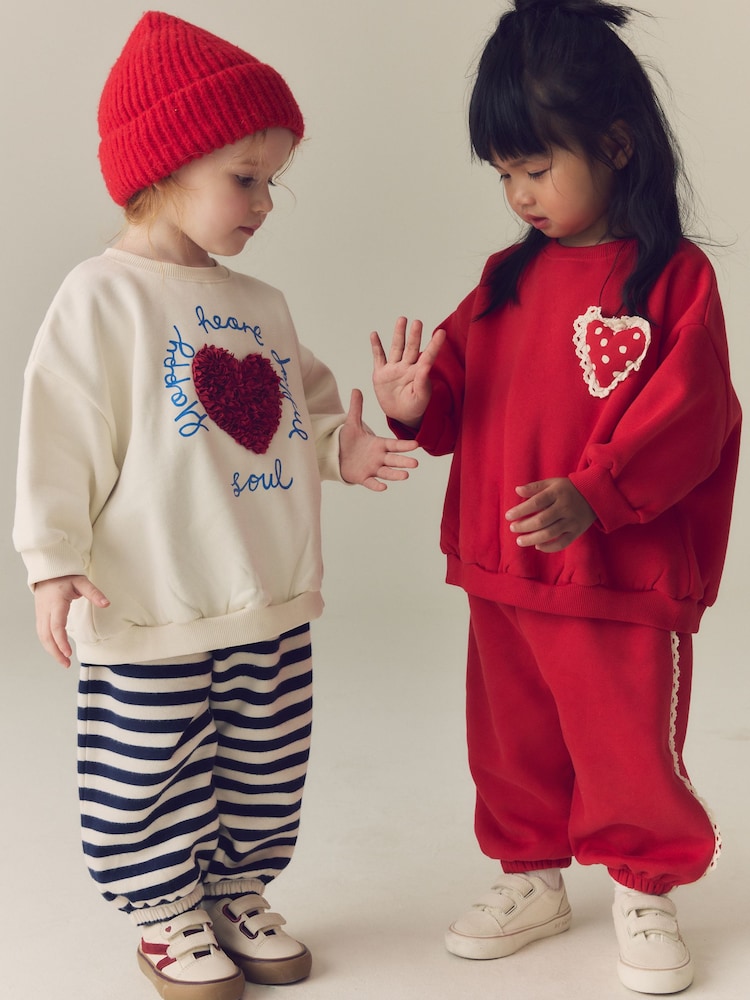 Red Sweatshirt and Barrel Trousers Set 2 Pack (3mths-7yrs)