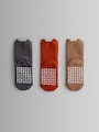 JoJo Maman Bébé Animal Print 3-Pack Woodland Extra Thick Socks - Size Up To 6 Months (50 - 68cm)