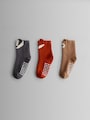 JoJo Maman Bébé Animal Print 3-Pack Woodland Extra Thick Socks - Size Up To 6 Months (50 - 68cm)