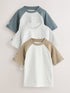 Grey Long Sleeve Raglan T-Shirts 3 Pack (3mths-7yrs) - Grey Long Sleeve Raglan / 12-18 Months (80-86cm)