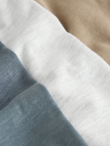 Grey Long Sleeve Raglan T-Shirts 3 Pack (3mths-7yrs)