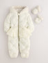 Baker by Ted Baker Shower Resistant Embroidered Peplum Padded Snowsuit - Size Up To 3 Months (50 - 62cm)
