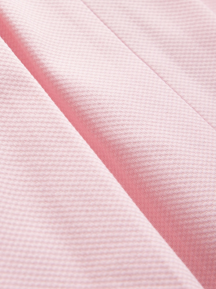 Baker by Ted Baker Pink Pique Pleated Woven Bow Detail Dress
