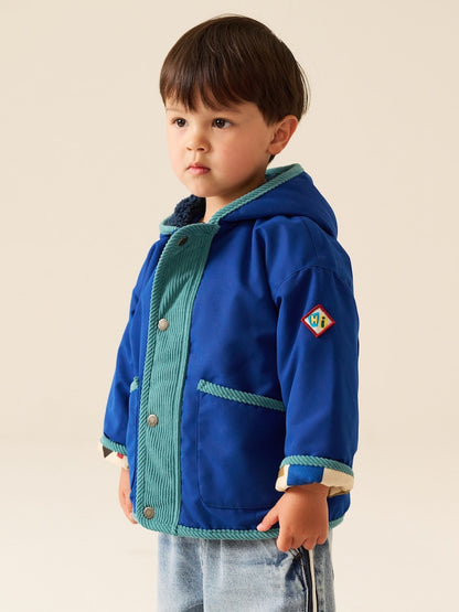 Blue Hooded Jacket (3mths-7yrs) - Blue / 12 - 18 Months (80 - 86cm)
