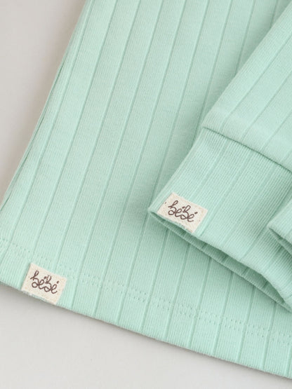 Sage Green Hello World Top and Leggings Baby Set (0-18mths) - Size First Size (50cm)