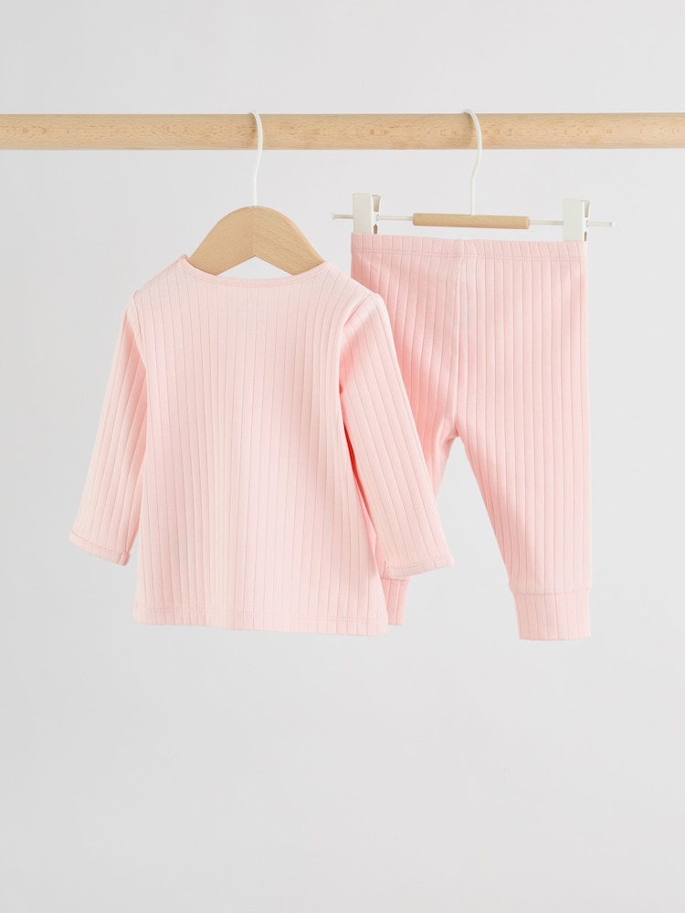 Pink Hello World Top and Leggings Baby Set (0-18mths) - Size First Size (50cm)