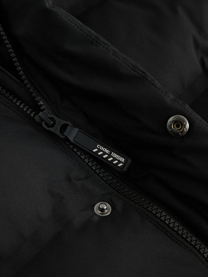 Black Waterproof Padded Long Line Coat (3-16yrs)