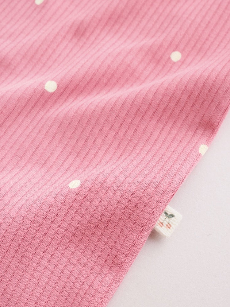 Pink Cherry Print Two Way Zip Baby Sleepsuits 4 Pack (0-3yrs)