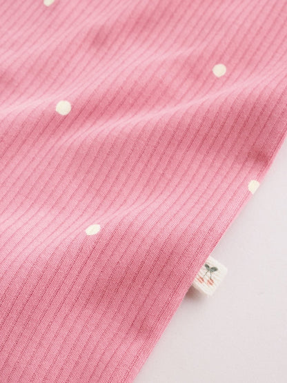 Pink Cherry Print Two Way Zip Baby Sleepsuits 4 Pack (0-3yrs)