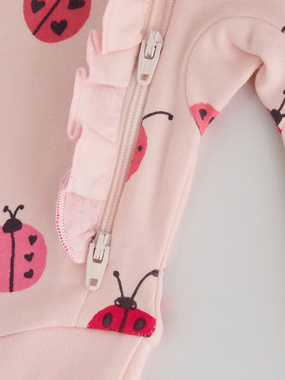Red Ladybird Two Way Zip Baby Sleepsuit 3 Pack (0mths-3yrs)