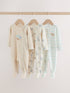 Neutral Dinosaur Baby Sleepsuits 3 Pack (0-2yrs) - Up to 1 Month (50-56cm)