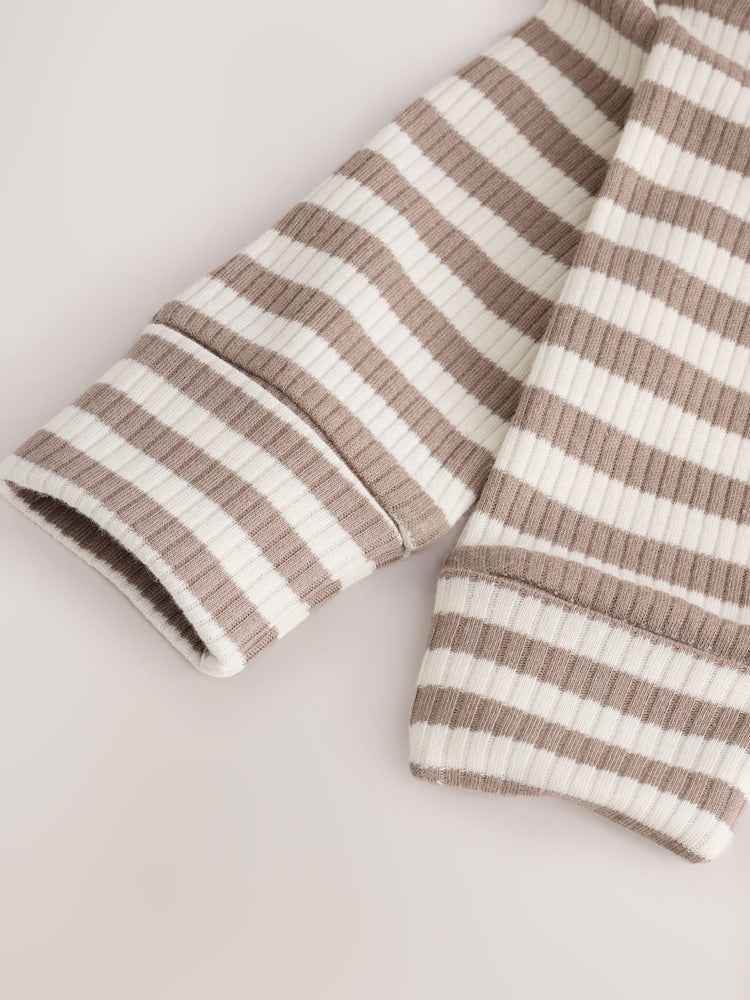 Neutral/Brown Bear Two Way Zip Baby Sleepsuits 7 Pack (0mths-2yrs)