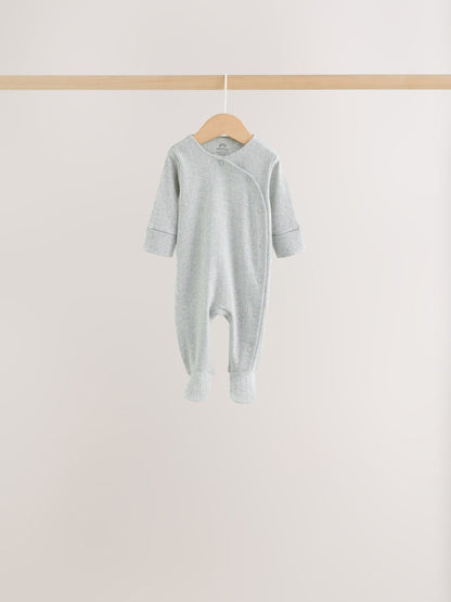 Neutral Pointelle Baby Sleepsuit 3 Pack (0-2yrs)