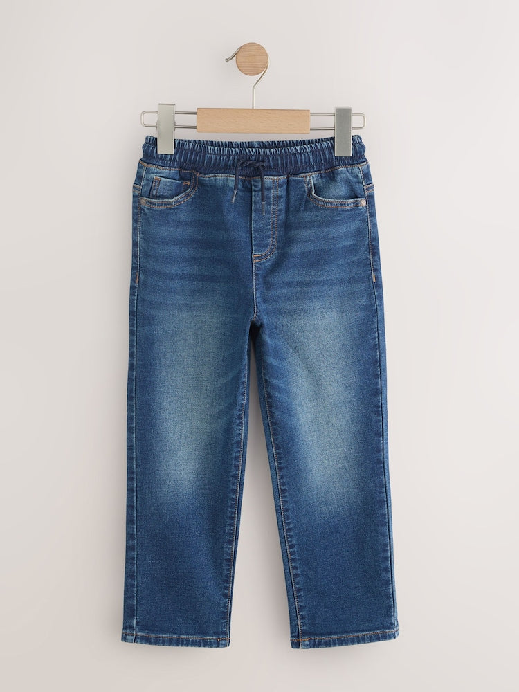 Black/Navy Loose Fit Loose Fit Stretch Elasticated Waist Jeans 2 Pack (3-16yrs)