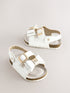 Baker by Ted Baker Baby Footbed Padders Sandals - Size EU 17 (UK 1) - White Embossed