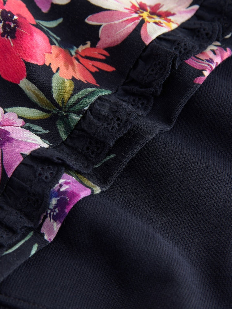 Baker by Ted Baker 2 Piece Sweat Top &amp; Floral Printed Flare Leggings Set