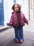 Burgundy Polka Dot Shower Resistant Padded Coat (3mths-7yrs) - Burgundy Polka Dot / 12 - 18 Months (80 - 86cm)