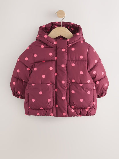 Burgundy Polka Dot