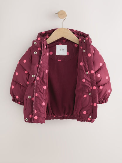 Burgundy Polka Dot