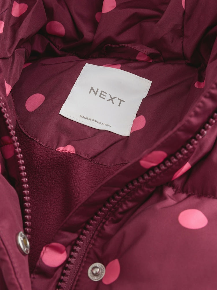 Burgundy Polka Dot