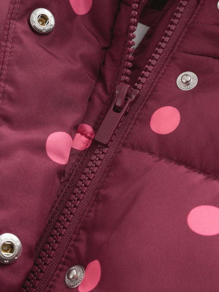 Burgundy Polka Dot
