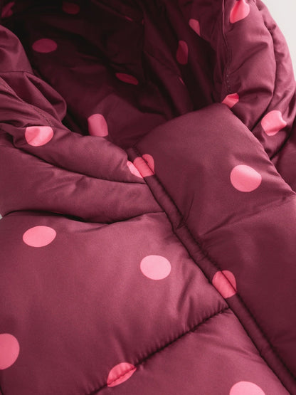 Burgundy Polka Dot