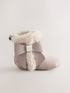 Baker by Ted Baker Mink Brown Faux Fur Trim Padders Boots - Mink Brown / Up To 3 Months (50 - 62cm)
