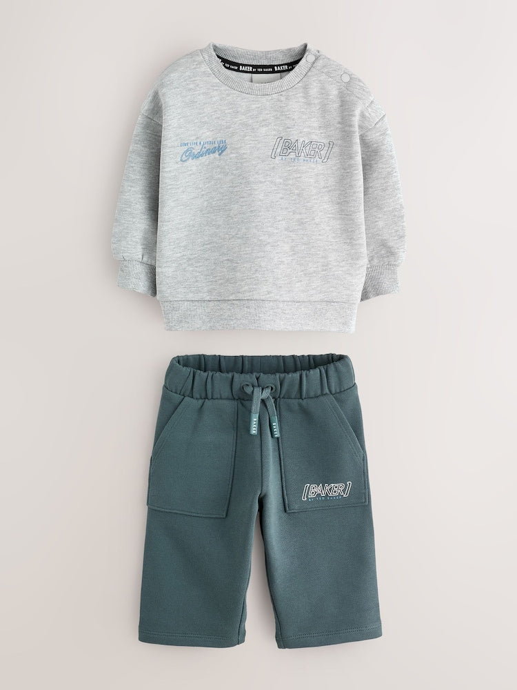 Baker by Ted Baker Graphic Sweatshirt and Wide Leg Jogger Set