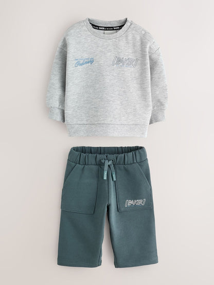 Baker by Ted Baker Graphic Sweatshirt and Wide Leg Jogger Set