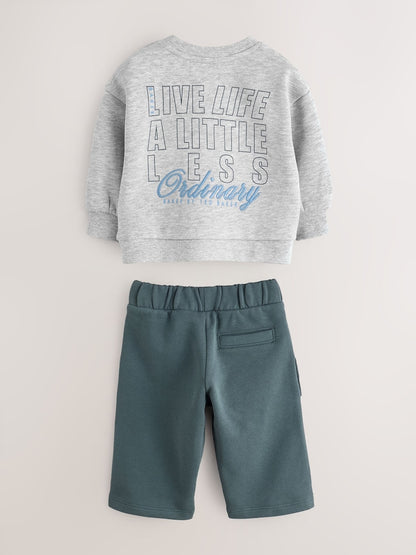 Baker by Ted Baker Graphic Sweatshirt and Wide Leg Jogger Set