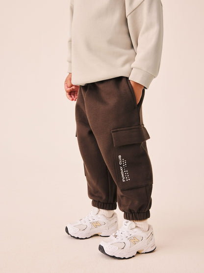 Ecru Crew Neck Sweat Top and Utility Joggers Set (3mths-7yrs)