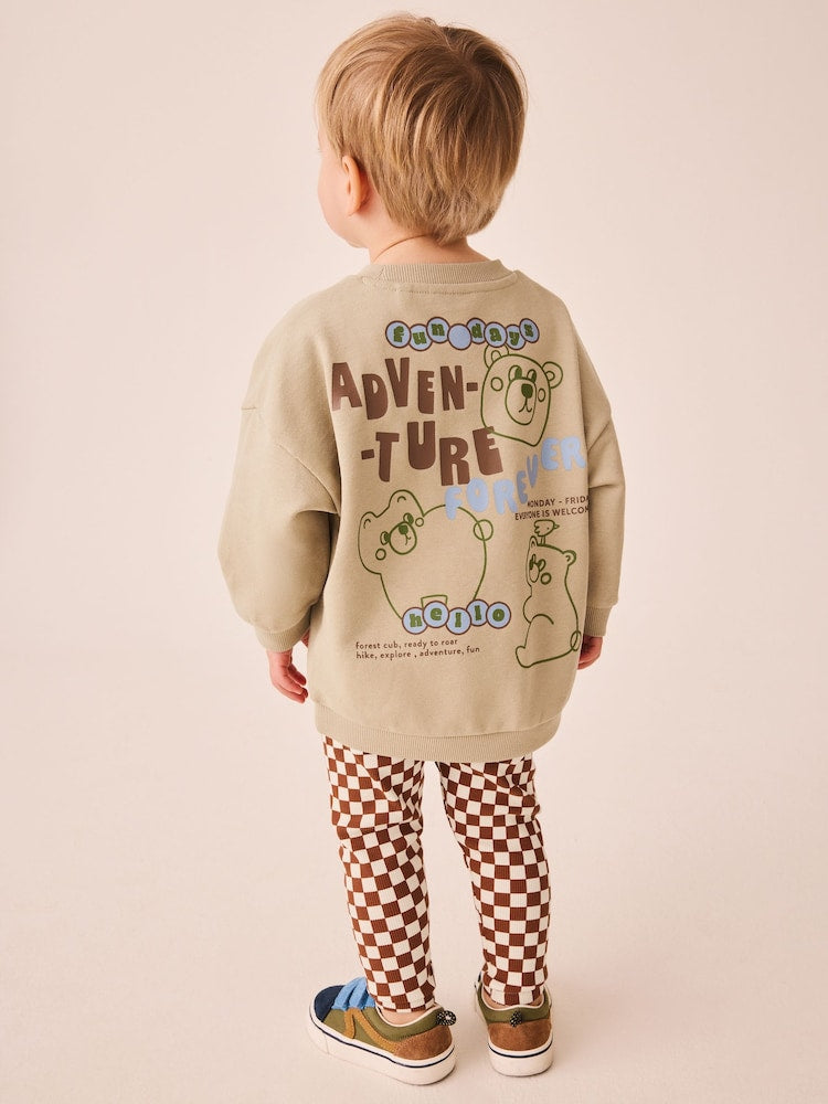 Neutral Sweatshirt and Leggings Set 2 Piece (3mths-7yrs)
