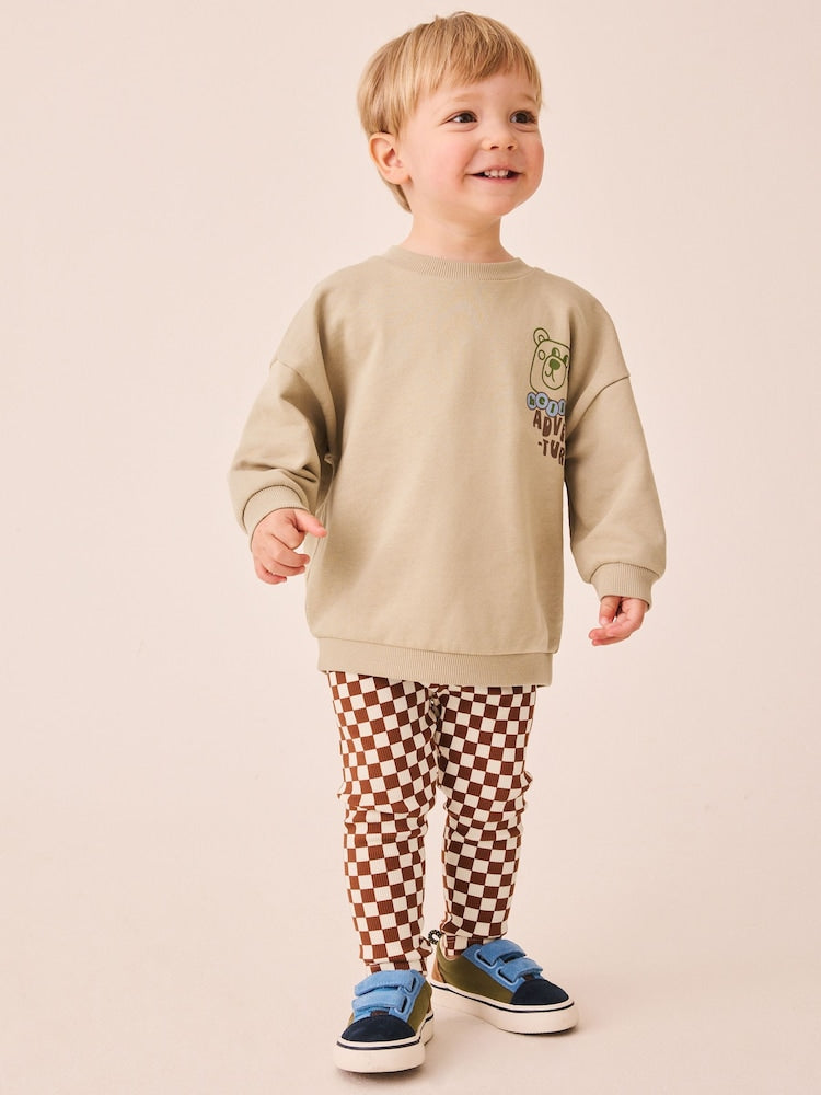 Neutral Sweatshirt and Leggings Set 2 Piece (3mths-7yrs)