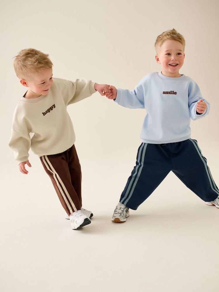 Multi Crew Neck Joggers Set 4 Piece (3mths-7yrs) - Multi Crew Neck / 12-18 Months (80-86cm)