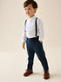 Navy Check Shirt Trousers and Braces Set (3mths-9yrs)