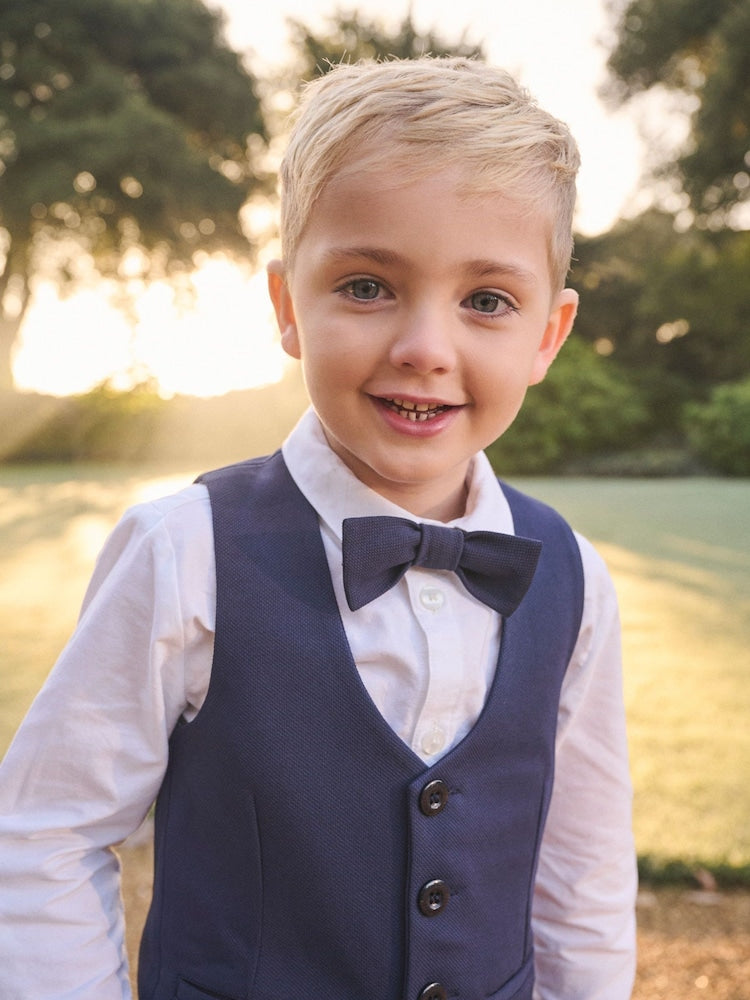 Angel &amp; Rocket Blue Maddox Smart Waistcoat Set - Angel &amp; Rocket Blue Maddox Smart Waistcoat / 10 Years (140cm)