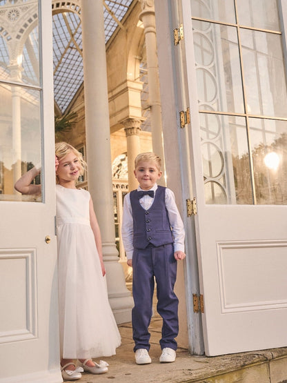 Angel &amp; Rocket Blue Maddox Smart Waistcoat Set