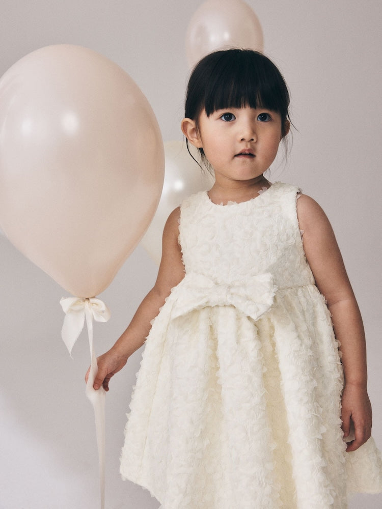 Ecru Sleeveless Scuba Textured