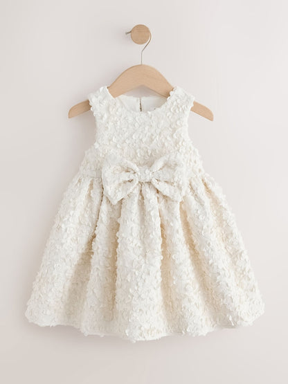 Ecru Sleeveless Scuba Textured