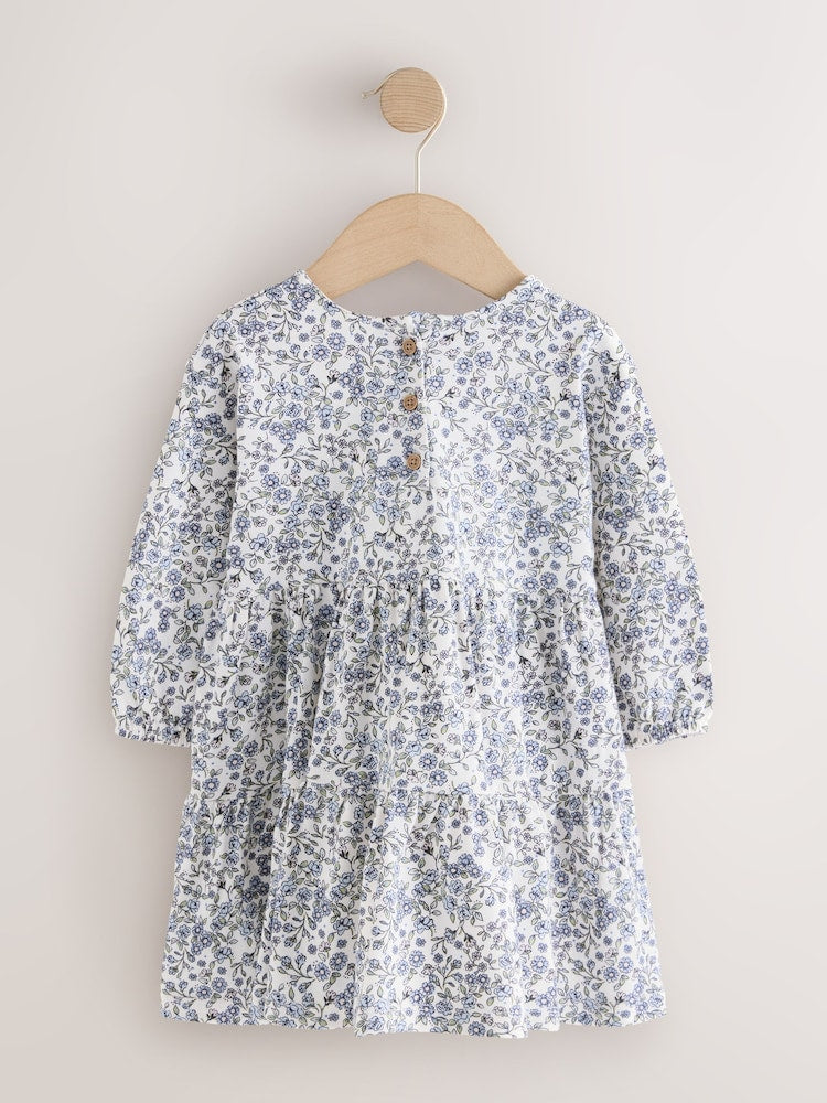 Ecru Blue Ditsy