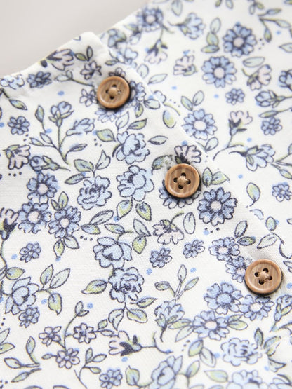 Ecru Blue Ditsy