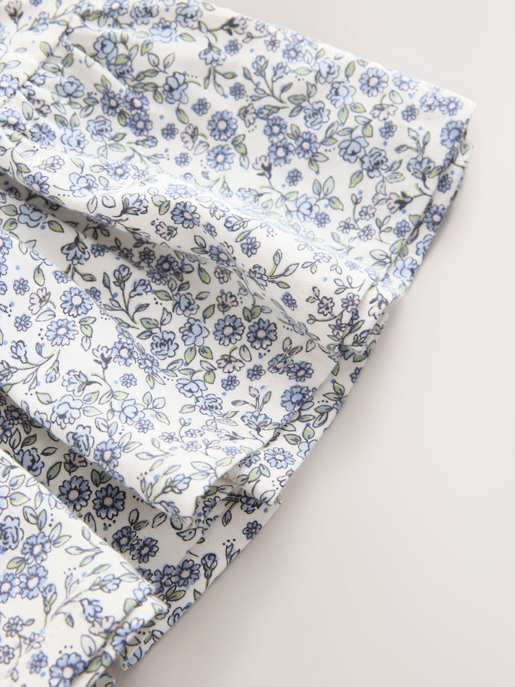 Ecru Blue Ditsy