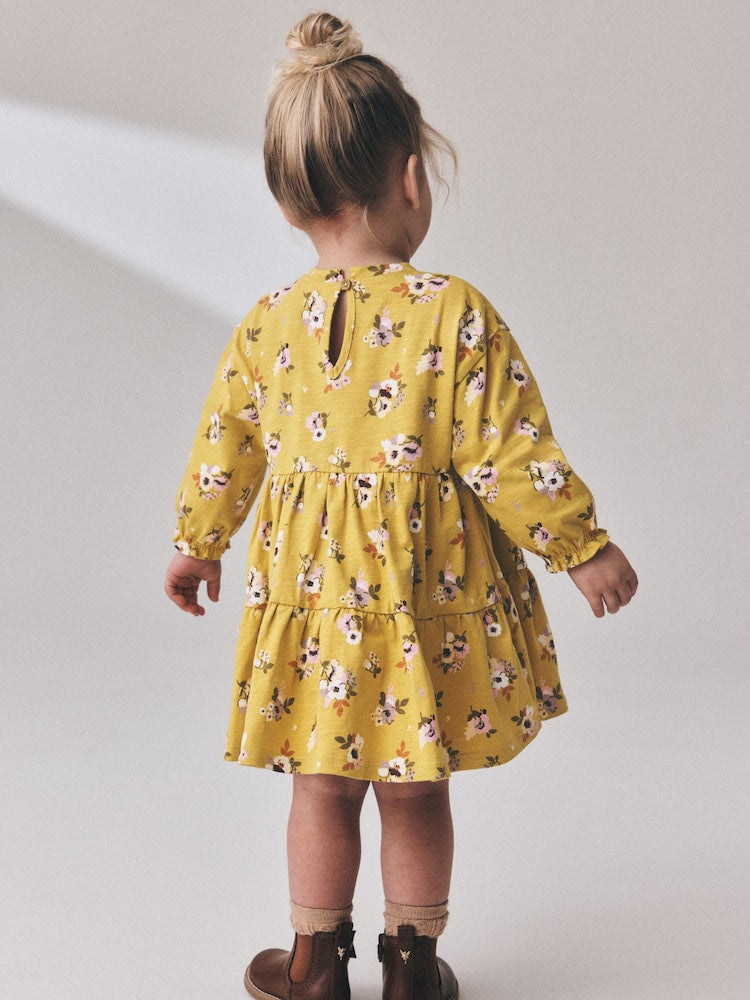 Ochre Yellow Floral