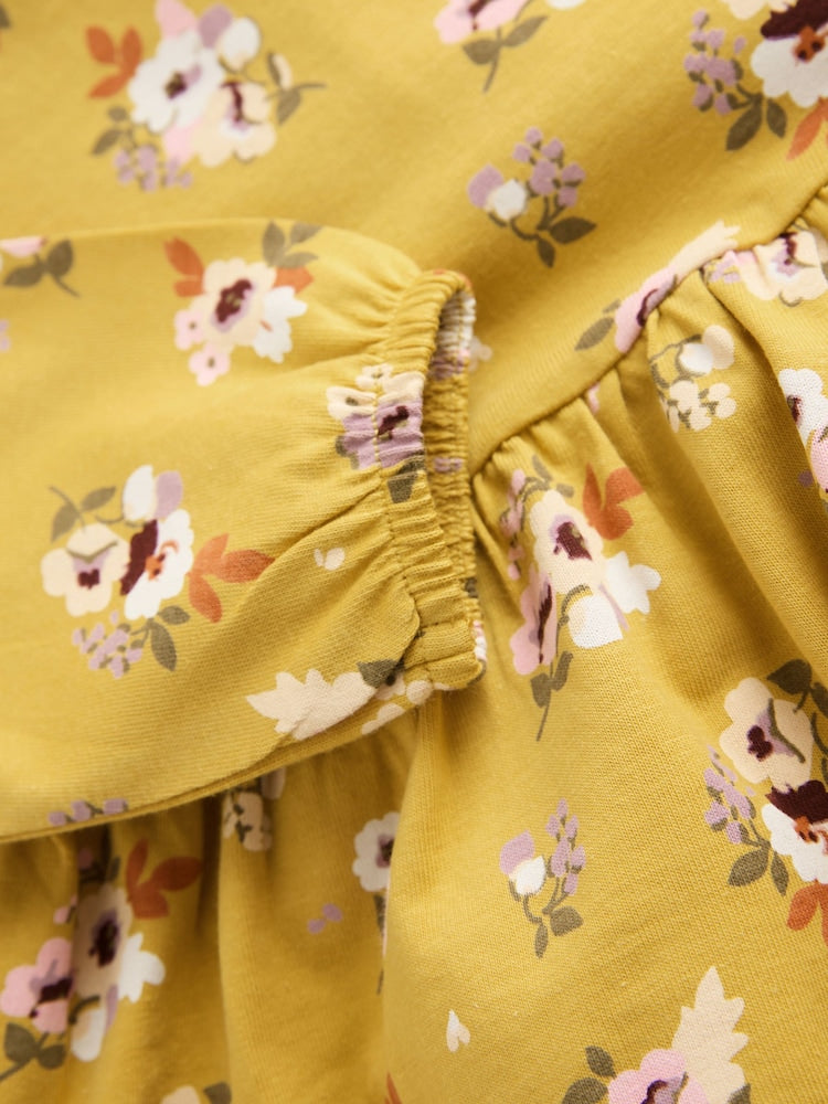 Ochre Yellow Floral