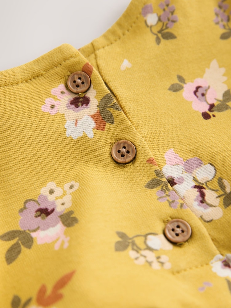 Ochre Yellow Floral