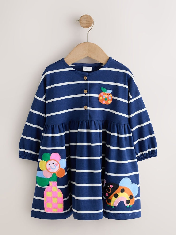 Navy Stripe Ladybird (3mths-7yrs)